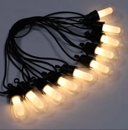 RixME Solar String Lights 10m – Waterproof Outdoor LED Bulb Lights with RGB Modes - Smart Gate
