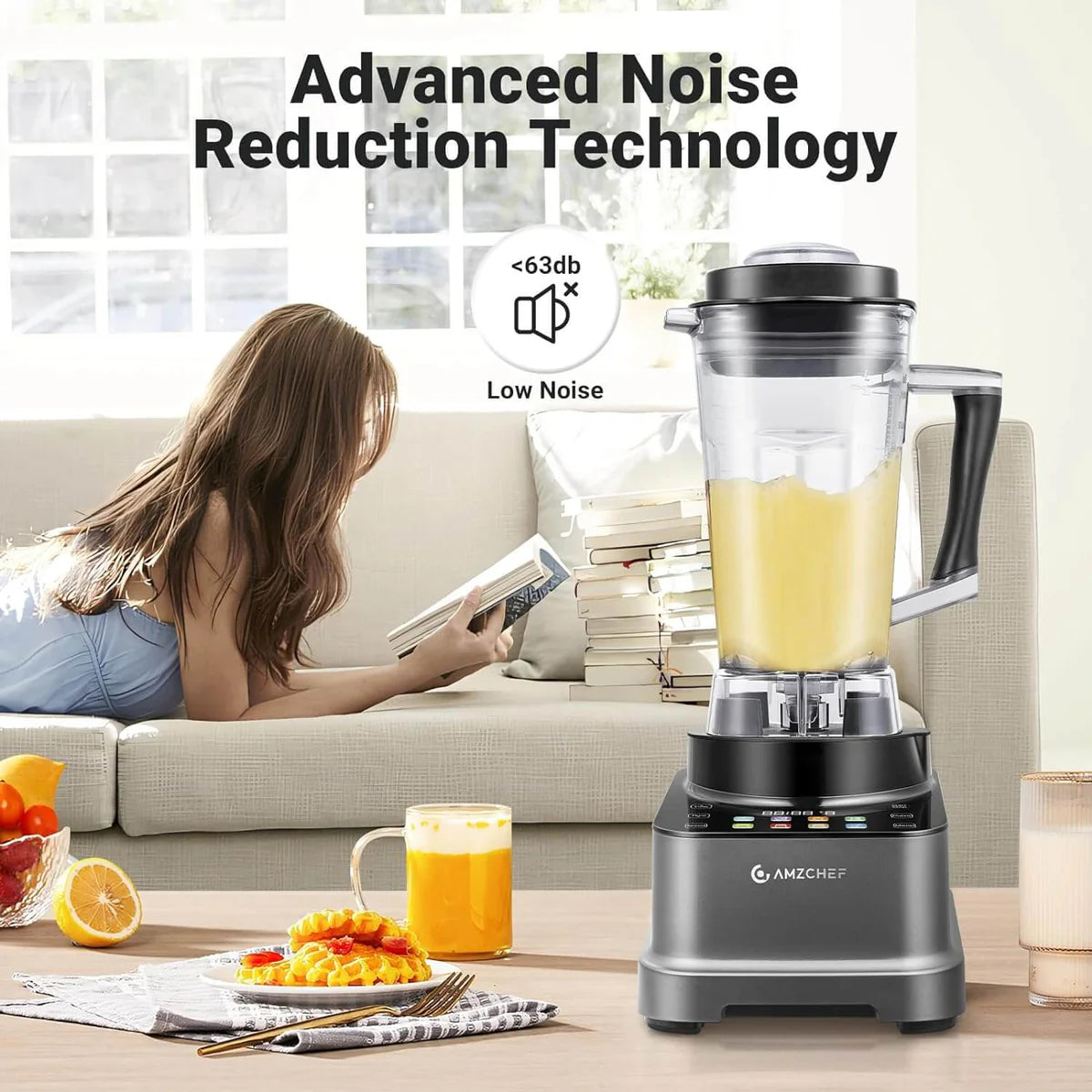 AMZCHEF 8-IN-1 Professional Blenders 2025 with LED Panel Touch Control 2000W - SmartGatelb