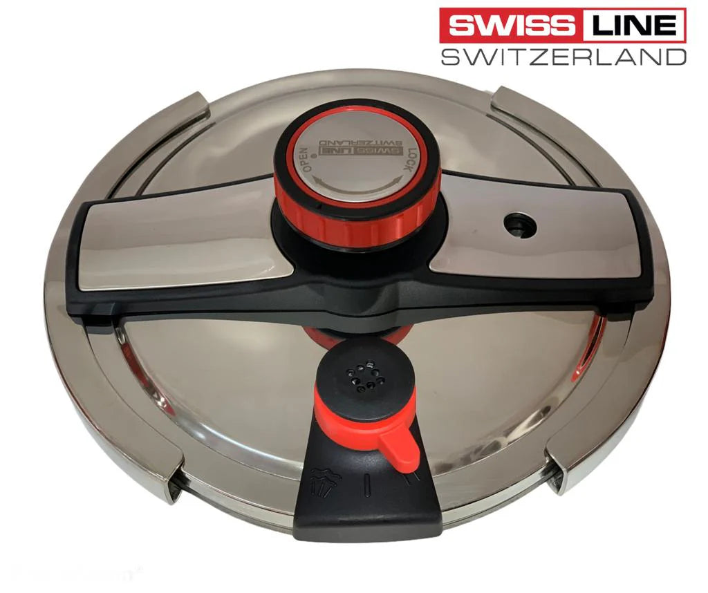 Swiss Line 6L Stainless Steel Pressure Cooker with Marble Coating – Safe & Fast Cooking - Smart Gate