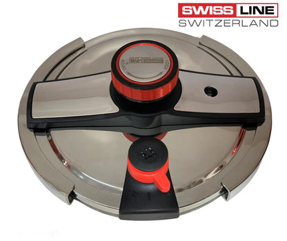 Swiss Line 6L Stainless Steel Pressure Cooker with Marble Coating – Safe & Fast Cooking - Smart Gate