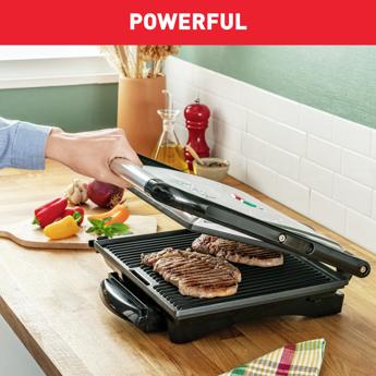 Tefal Inicio GC241D12 Contact Grill & Panini Press 2000W – Non-Stick Plates | Stainless Steel