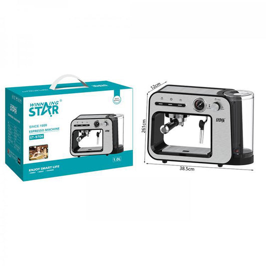Winning Star ST-9706 Espresso Machine 20 Bar| Multifunction Coffee Maker - Smart Gate