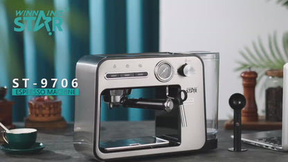 Winning Star ST-9706 Espresso Machine 20 Bar| Multifunction Coffee Maker