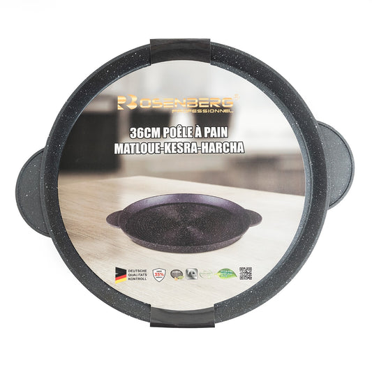 KITCHENWARE 36 CM MARBLE PAELLA PAN  BLACK - SmartGatelb
