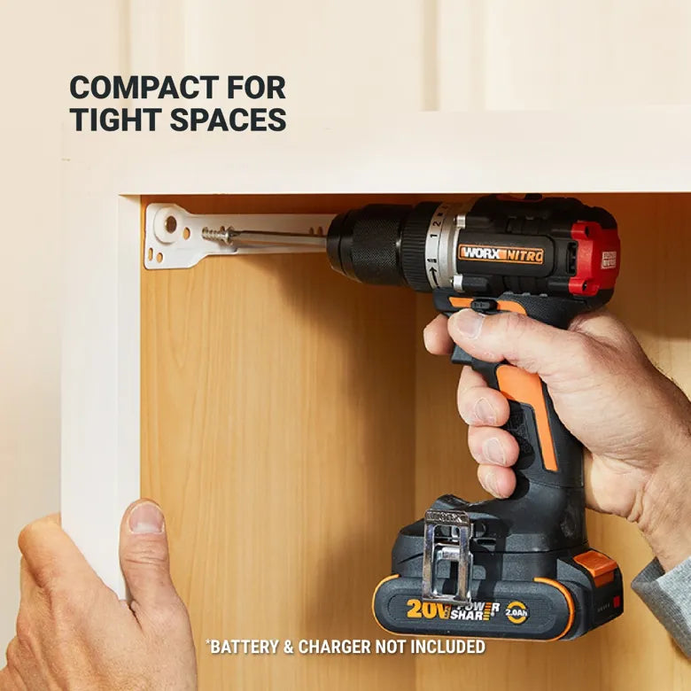 Worx Nitro 20V Cordless Compact Drill/Driver (2x Batterie) - SmartGatelb