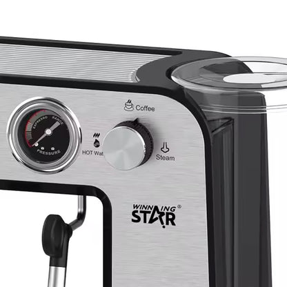Winning Star ST-9706 Espresso Machine 20 Bar| Multifunction Coffee Maker - Smart Gate